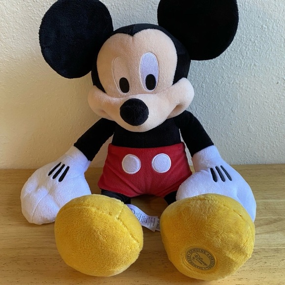 Disney Mickey Mouse Plush - Black, White, Red, Yellow - Picture 1 of 7
